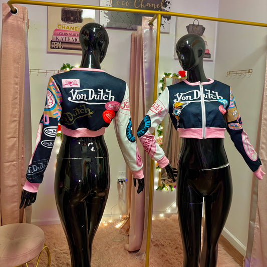 VON DUTCH CROPPED BOMBER COATS