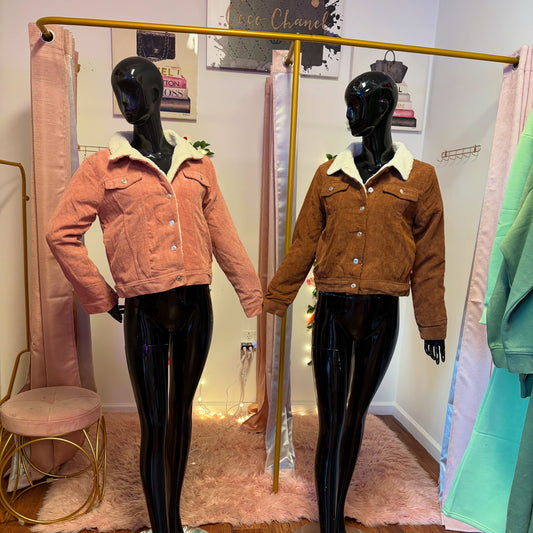 cozy corduroy sherpa-lined jackets